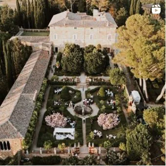Italian garden of a villa seen from a drone — Cinemarry Instagram reel